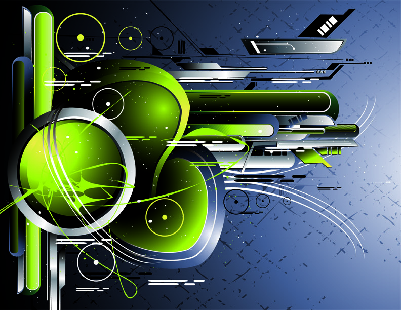 free vector The Trend of Dynamic Science and Technology Theme Vector Graphic 1